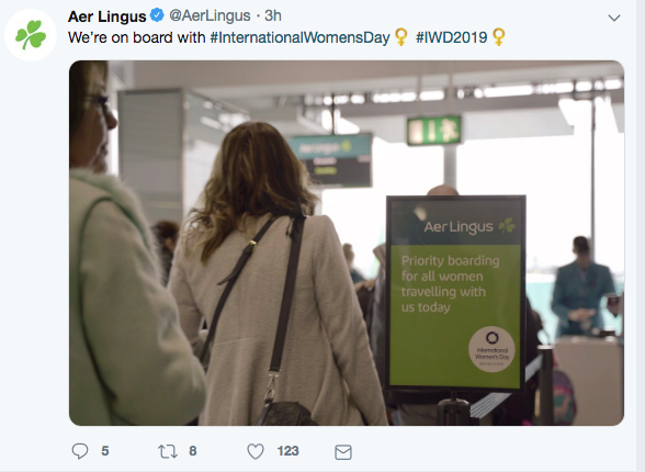 aer lingus all women's flight 