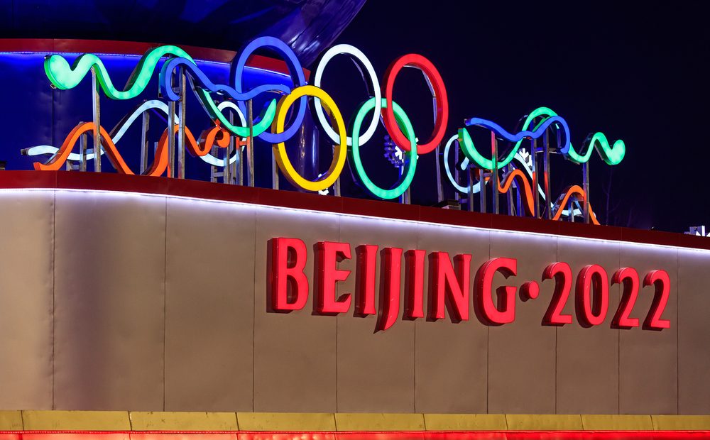 2022 olympics neon sign